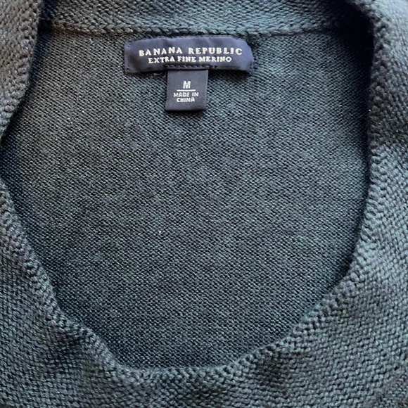 Banana Republic Dark Green 3/4 sleeve Italian Merino Wool Sweater Dress - Picture 4 of 5